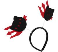 Gogogmee 3pcs Halloween Black Cat Headbands for Women - Spooky Evil Cat Bopper Hair Hoops with Bold Black Detailing, Photogenic Costume Props for Party Cosplay and Masquerade Dress Up