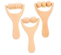 Gogogmee 3Pcs Handheld Muscle Roller Massager for Legs and Body Portable Manual Massage Tool for Muscle Relief Soreness Reduction and Joint Flexibility Lightweight for Home Gym Travel