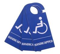 Gogogmee 3pcs Handicap Parking Signs Blue PVC Disability Placard with Wheelchair Symbol for Car Mirror Door Outdoor Use
