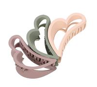 Gogogmee 3pcs Heart Shaped Hair Clips for Women Non- Grip Strong Hold Matte Finish for Hair Types for Everyday Use and Special Occasions