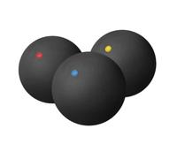 Gogogmee 3pcs High Bounce Rubber Squash Training Balls with Single Yellow Blue Red Dots for Indoor Outdoor Practice Precision Rebound Sports Balls for Skill Improvement