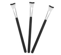 Gogogmee 3pcs Highlighter Nose Contour Brush Soft Bristles for Nose Makeup V-shaped Design for Highlighting for Travel and Easy Application Black Silver