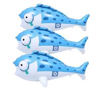 Gogogmee 3pcs Inflatable Floating Fish for Pool Water Play Ocean-themed Party Decorations Fish-shaped Pool Inflatables for Fishing Birthday Party Fun