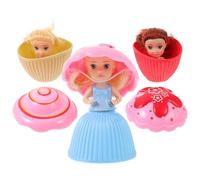 Gogogmee 3Pcs Mini Cupcake Doll Set for, Surprise Cupcake Dolls with Mixed Styles and Colors, Small Playhouse Suitable for Ages 3 and Up Random Color