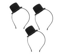 Gogogmee 3pcs Mini Top Hat Headband Vintage Victorian Party Hat Headwear for Women Lightweight Roaring Fascinator for Themed Events Carnivals Birthdays Costume Dress Up