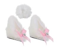 Gogogmee 3pcs Motorcycle Helmet Cat Ears and Tail Decor Plush Helmet Styling Accessories for Motocross Bicycle for Female Riders