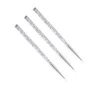 Gogogmee 3pcs Nail Art Brush Liner Marbling Tools for Nail Painting Bristle Pens for Manicure Designs for Professionals Beginners