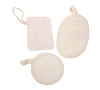 Gogogmee 3Pcs Natural Loofah Exfoliating Pads for Gentle Scrubber for Cleansing Reusable Facial Scrubber for Daily Use Promotes Radiant Skin
