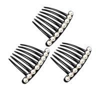 Gogogmee 3pcs Non-slip Pearl Hair Combs Large Crystal Decorative Pins Elegant Bridal Hair Accessories for Women and Girls Wedding Hairpieces