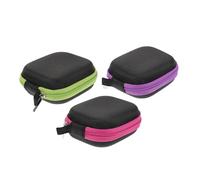 Gogogmee 3Pcs Portable Essential Oil Roller Bottle Storage Bags Oxford Cloth Carrying Pouch with Shockproof Wear-Resistant Design for Travel and Aromatherapy Assorted Green Purple Pink