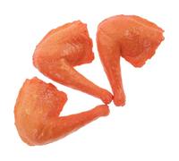 Gogogmee 3pcs PVC Simulation Cooked Duck Leg Models Realistic Fake Food Photo Props Kitchen Decor for Photography Display and Pretend Play