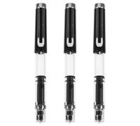 Gogogmee 3pcs Refillable Fountain Brush Pen - Piston-Filled Calligraphy Pen - Soft Bristle Smooth Writing Japanese Ink Brush for Watercolor Painting Drawing