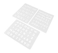 Gogogmee 3pcs Reusable English Letter Painting Stencils Alphabet Templates for DIY Craft Wall Decoration Hollow Out Letter Patterns for Scrapbook and Painting Projects