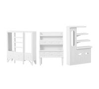 Gogogmee 3PCS Scale Small Decorative Tiny Cabinets for Sand Table Living Kitchen Bedroom Scene Model Building Accessories