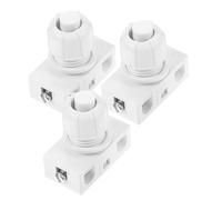 Gogogmee 3pcs Self-reset Push Button Switch Replacement for Appliances Abs Copper Construction Easy Operation Light Control Buttons for Household Electrical Devices