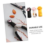 Gogogmee 3pcs Silicone Nail Nipper and Tweezers Protective Covers with Cute Cat Paw Design Flexible Sleeve for Cuticle Scissors Suitable for Various Wear Nail Art Accessory