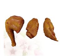 Gogogmee 3Pcs Simulation Food Model Fake Chicken Feet Wing Drumstick Educational Real Touch Plastic Decorative Photo Prop for Home Kitchen Display