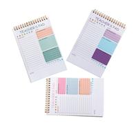 Gogogmee 3pcs Teacher Planner 2026 - Undated Weekly Lesson Planner Notepad - 9" Compact Portable Date Book for Office, School Agenda, and Daily Life Planning