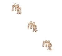 Gogogmee 3Pcs Virgo Zodiac Copper Ear Studs Elegant Pendant Earrings DIY Jewelry Gift for Women with Delicate Shimmering Design and Stylish Creative Combination