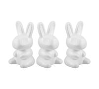 Gogogmee 3Pcs White Foam Bunny Figurines 20Cm DIY Foam Holiday Decor for Easter Crafts School Projects and Floral Arrangements