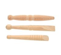 Gogogmee 3Pcs Wooden Acupressure Massage Stick Natural Foot Reflexology Tools for Hand and Feet Massage with Smooth Rounded Edges for Relaxation and Circulation Improvement
