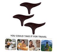 Gogogmee 3pcs Wooden Triangle Massager Acupuncture Point Massager for Skin Care and Relaxation Gua Sha Scraping Tool for Home Travel Use Random Color