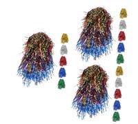 Gogogmee 3sets Fancy Dress Wigs Costume Hair Wigs Lightweight Shiny Cosplay Easy On/off Men Women 6pcs*3