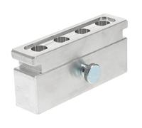 Gogogmee 4-hole Lip Balm Mold Maker Tool in Silver Aluminium Alloy, Easy to Carry and One-second Demoulding, High-gloss Polished Finish for DIY Lipstick and Lip Balm Craft Making
