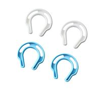 Gogogmee 4 Pcs C-shape Door Stoppers Safety Finger Pinch Guards Plastic Door Lock Protection Clips for Blue White