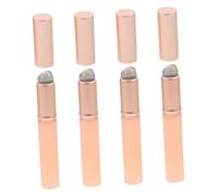 Gogogmee 4 Pcs Reusable Silicone Lip Brush with Caps Soft Round-head Makeup Applicators for Precise Lipstick and Balm Application Portable Cosmetic Tools for Daily and Travel Use