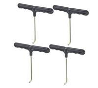 Gogogmee 4 Pcs Trampoline Spring Pull Tool T-hook with Plastic Handle Universal Hand Tool for Trampoline Springs Installation and Replacement Outdoor Sports Accessory
