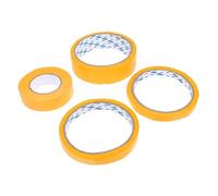 Gogogmee 4 Rolls Masking Tape for Arts Decoration and DIY Projects Removable Low Residue Adhesive Tape in Yellow Various Widths and Creative Crafting Supplies