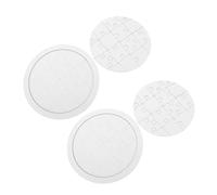 Gogogmee 4 Sets DIY Blank Circular Puzzle Boards for Coloring and Drawing Educational Craft Activity for Boys Develop Creativity Hand-eye Coordination and Logic Skills