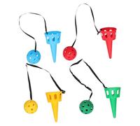 Gogogmee 4 Sets Toss and Catch Ball Game for Outdoor Play Hand Eye Coordination Training with Hard and Soft Balls Sensory Motor Skills Development for Family Parties and Active Sports