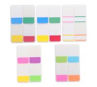 Gogogmee 400pcs Sticky Index Tabs Double-sided Writable Page Markers with Transparent Adhesive Bright Book Annotation Labels for Notebooks Binders Files Planners Journaling Supplies