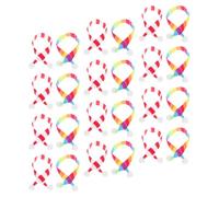 Gogogmee 40Pcs Mini Christmas Scarves for Snowman and Bear Dolls, 22Cm Knitted Tiny Scarf Set with Rainbow and Red White Patterns, DIY Pet Costume and Wine Bottle Decor Accessories for