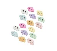 Gogogmee 40PCS Mixed Color Cartoon Cloud Resin Accessories for DIY Hairpin Headdress Craft Materials Lightweight Creative Smiling Cloud Charms for Women Phone Case Decoration