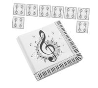 Gogogmee 40pcs Musical Note Tissue Paper Napkins Square Disposable Party Supplies for Holiday Decor Music Note Shaped Napkins