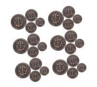 Gogogmee 40pcs Retro Copper Metal Blazer Buttons Set with Smooth Rounded Design for Coat Replacement Suit Jacket Uniform Shirt Fasteners Sewing Craft