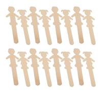 Gogogmee 40pcs Wooden People Figures Craft Unfinished Boy Girl Cutouts Smooth Edges for School Art Projects DIY Holiday Ornaments Versatile Wooden Shapes for Seasonal Decorations and Party