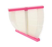Gogogmee 48-Color Pink Nail Art Practice Tips Board Rotating Nail Polish Display Fan with Natural False Sticks for Manicure Gel Polish Training and Salon Use