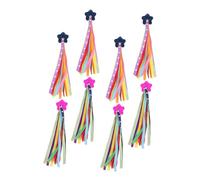 Gogogmee 4Pair Bicycle Handlebar Streamers Colorful Ribbons and Tassels for S Bikes and Scooters Decorative Accessories Enhancing Riding Experience with Broad Compatibility