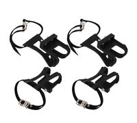 Gogogmee 4pcs Adjustable Elastic Bicycle Toe Clips Pedal Cages Straps for Exercise Bikes and Mountain Bikes Universal Foot Pedal Straps for Fixed Gear and Stationary Cycling