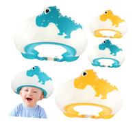 Gogogmee 4Pcs Adjustable Hair Washing Hats Shower Caps for Comfortable Fit Shampoo Shield Protecting Eyes for Bathing Haircutting and Hair Care Yellow Blue