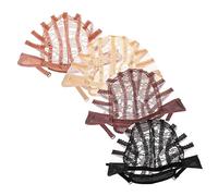 Gogogmee 4pcs Breathable Lace Wig Caps Comfortable Elastic Mesh Hair Net for Wigs Suitable for Daily Use and Lightweight Design Nude