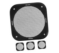 Gogogmee 4pcs Car Audio Decorative Mesh Grill Square Speaker Grill Cover Speaker Guard Protector Audio Accessories Dust Protection Plastic Iron Mesh