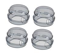 Gogogmee 4pcs Childproof Stove Knob Covers Black Gas Safety Case Kitchen Protector Fit Oven Knob Safety Barrier Prevents Accidental Gas Activation for Boy Girl and Pets