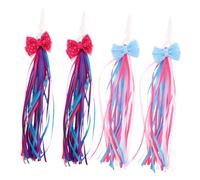 Gogogmee 4pcs Colorful Bike Handlebar Streamers Weather-resistant Tassel Ribbons for Boys Scooters and Bicycles Easy-attach Decorations