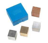 Gogogmee 4pcs Density Cubes Set Copper Iron Aluminum Wood Blocks for Physics Experiments Educational Instruments for Lab Projects and Interactive Teaching