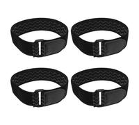 Gogogmee 4pcs Elastic Adjustable Hook and Loop Straps 5x45.7cm, Elastic Sewing Fastening Bands for Outdoor Sports, Cycling Pant, Fitness Wrist Wraps and Storage Organizer